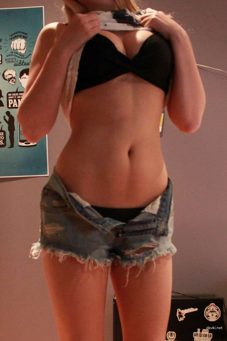 Hot Amateur Strips Naked from Seductive Lingerie