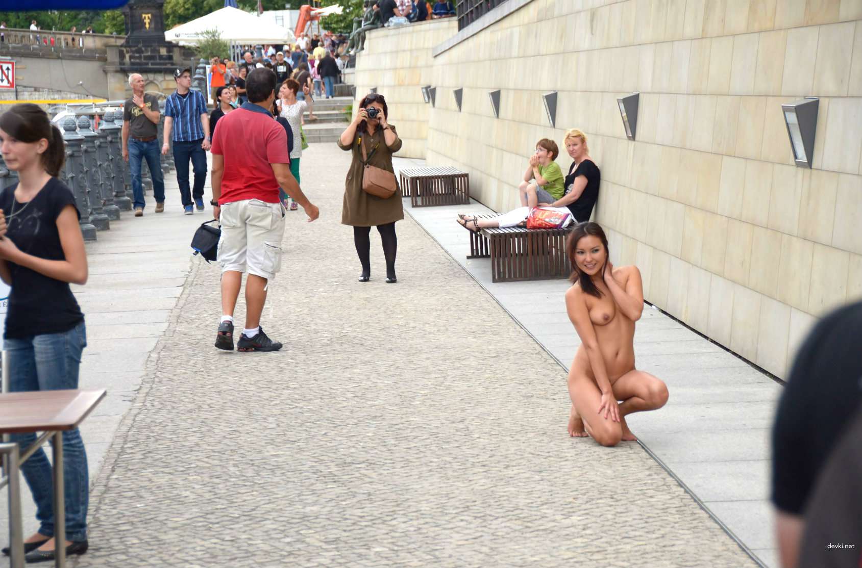Asian Girl Nude in Public - Uncensored Amateur Street Walk with Explicit Photos