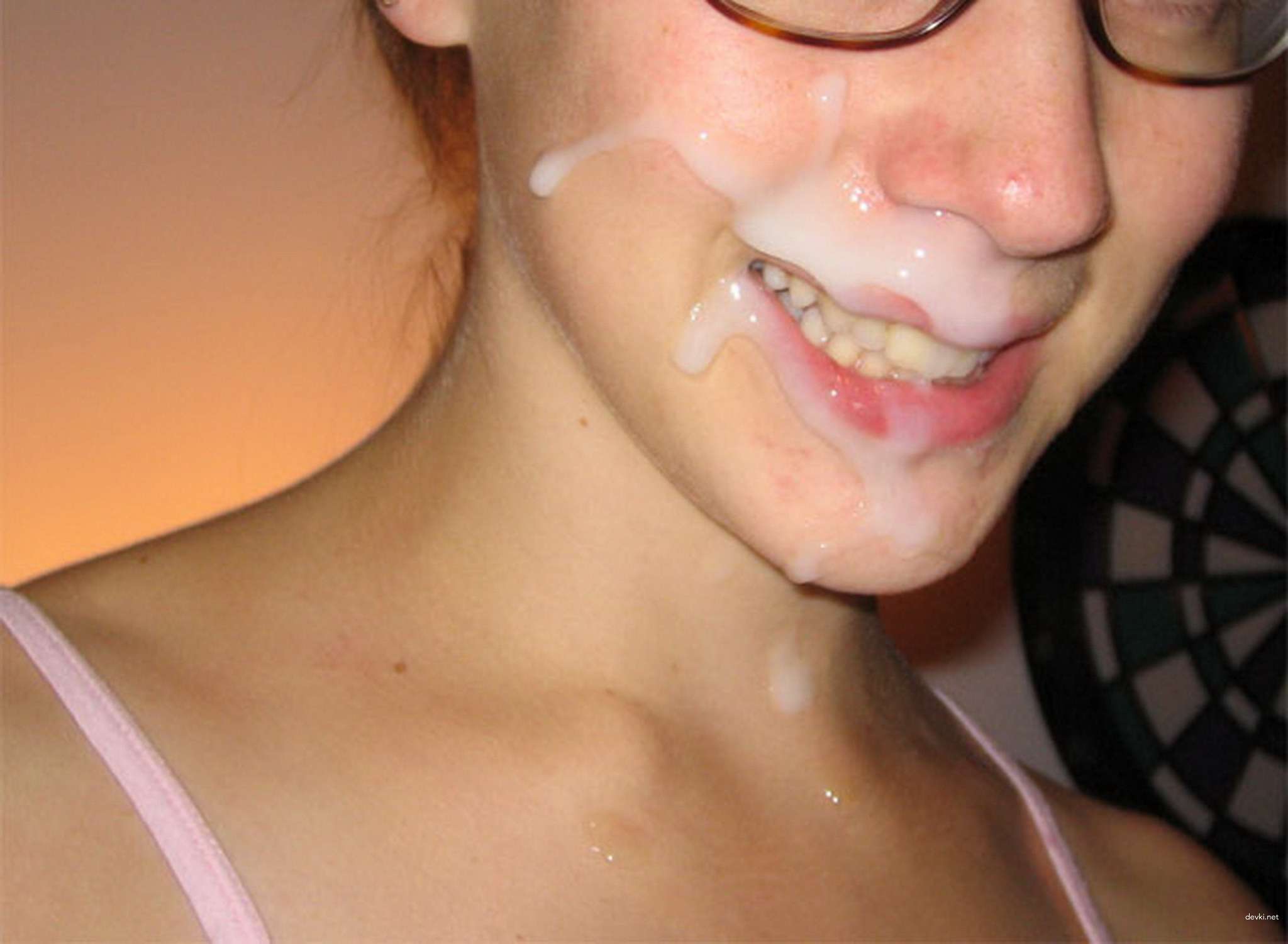 Unshaven Cum-Covered Amateur Girl Gets Filled with Jizz