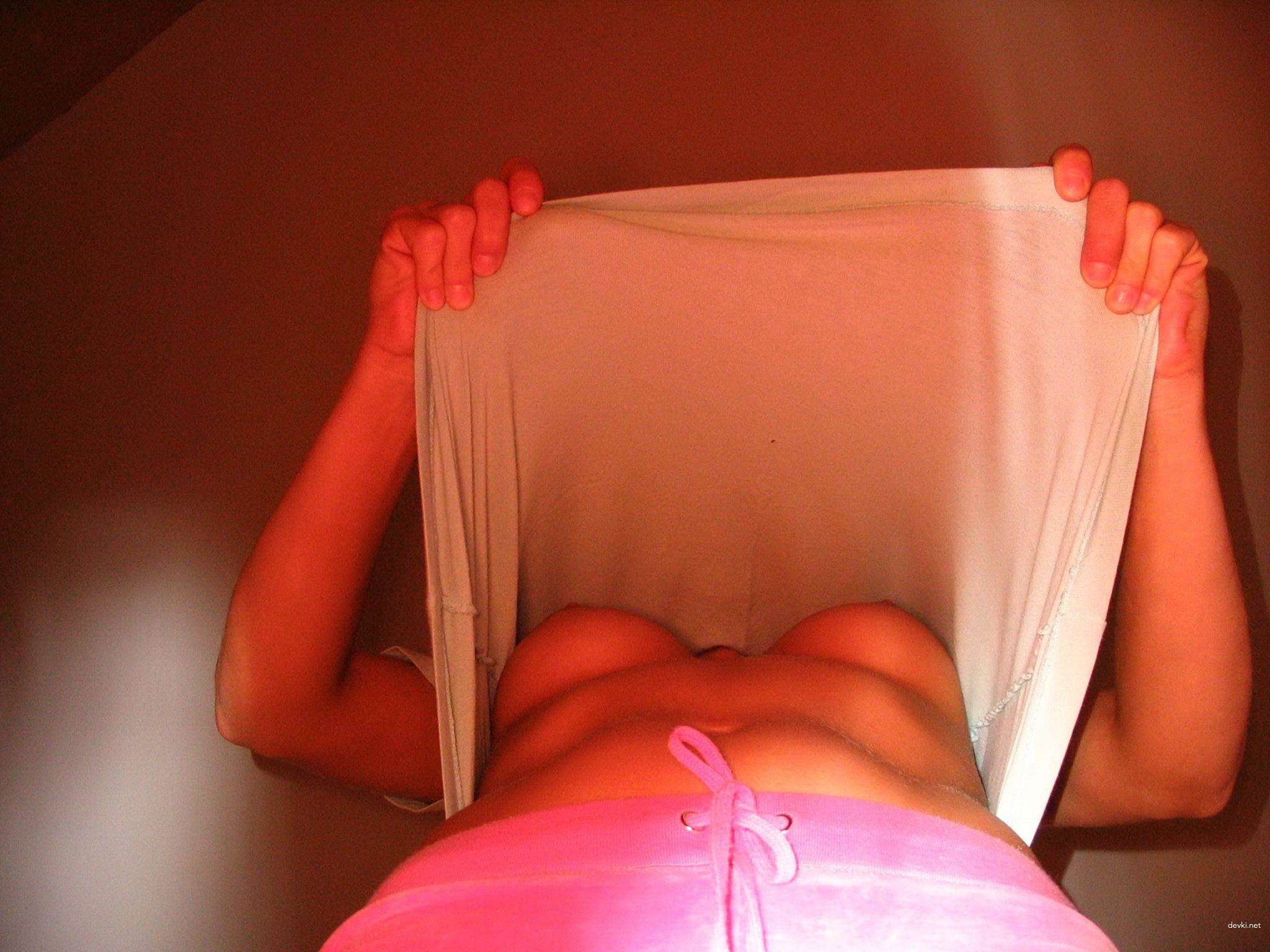 Explicit Sunset Voyeurism: Amateur Girl in Panties - Sensual Photo