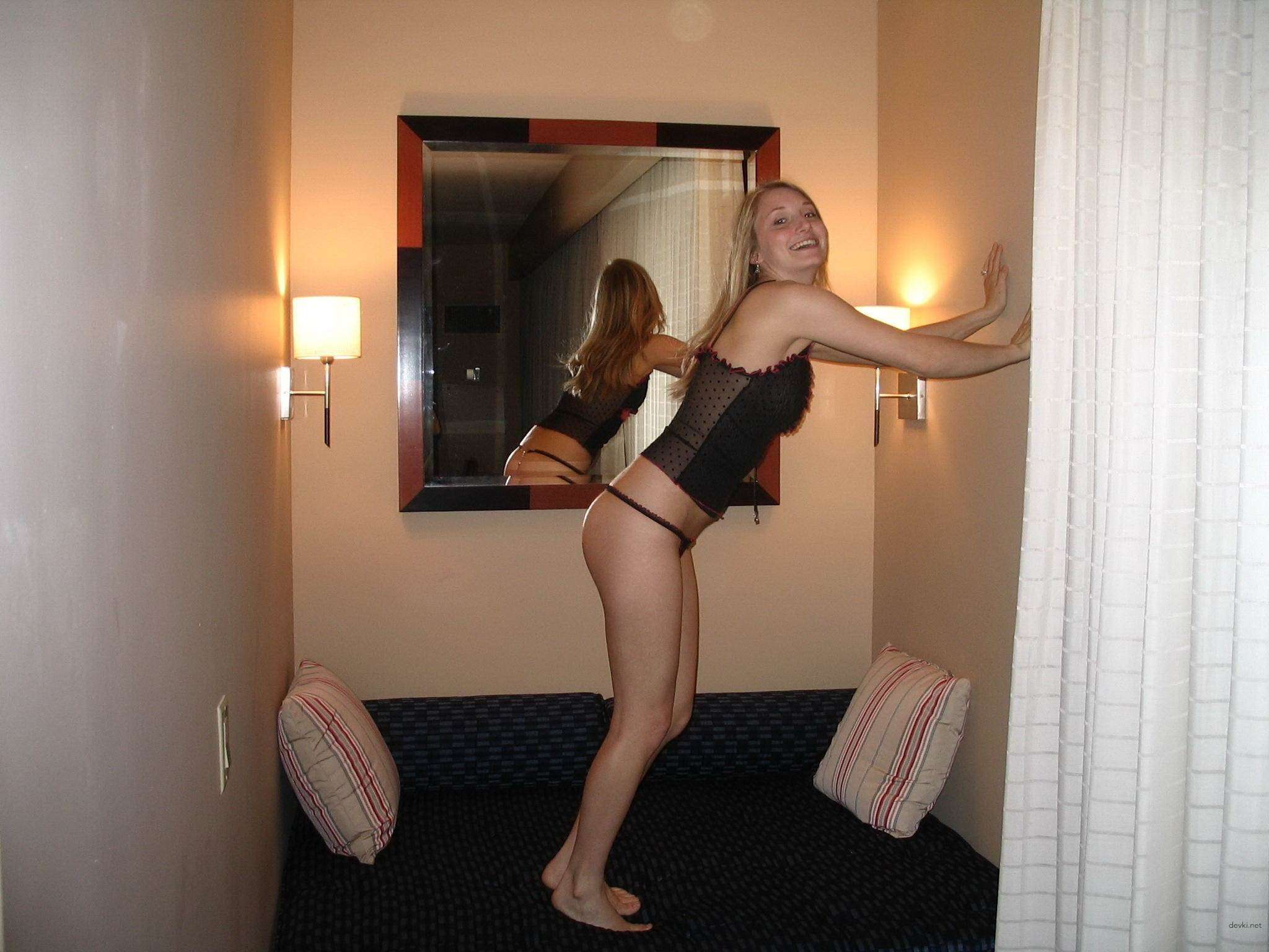 Explicit Sunset Voyeurism: Amateur Girl in Panties - Sensual Photo