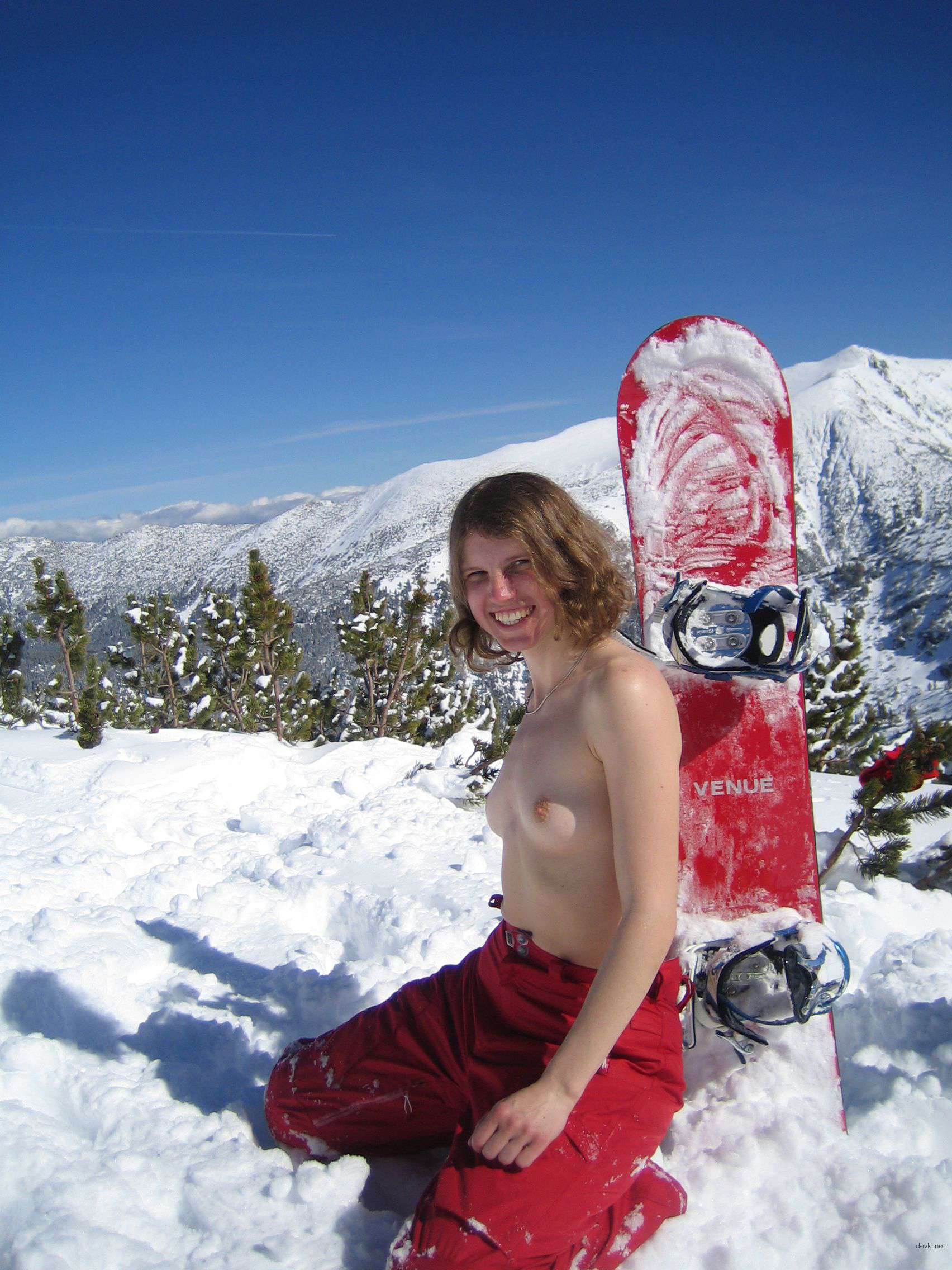 Topless Blonde Amateur Lounging - Explicit Photo Shoot