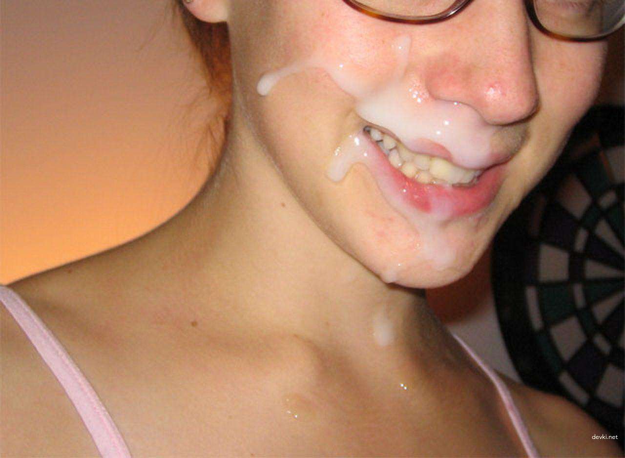 Blonde Cum Slut Takes Massive Load - Amateur Porn Photo