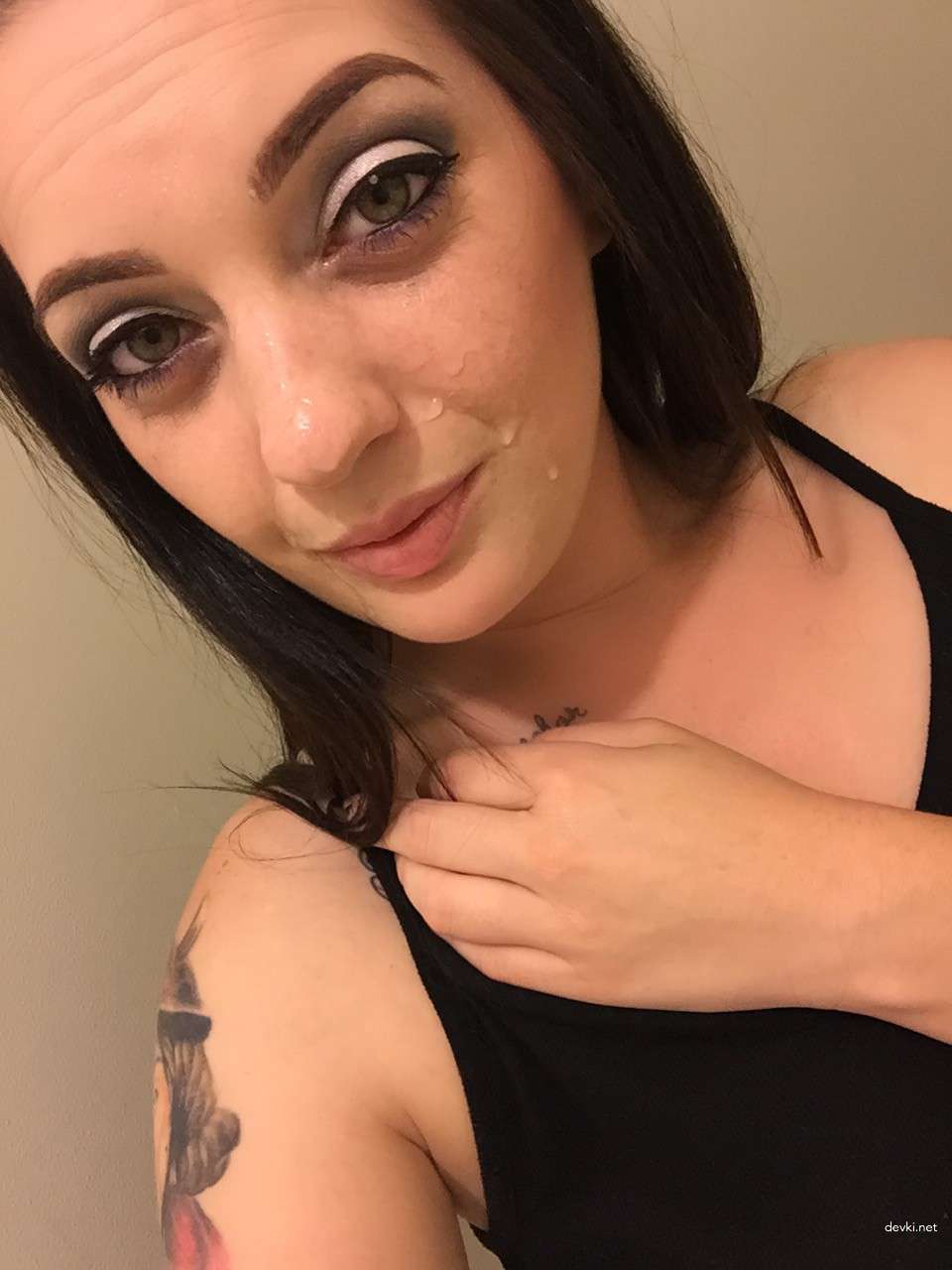 Hot Tattooed Girl Sucks Cock with Amazing Ass - Explicit Amateur Porn Pic