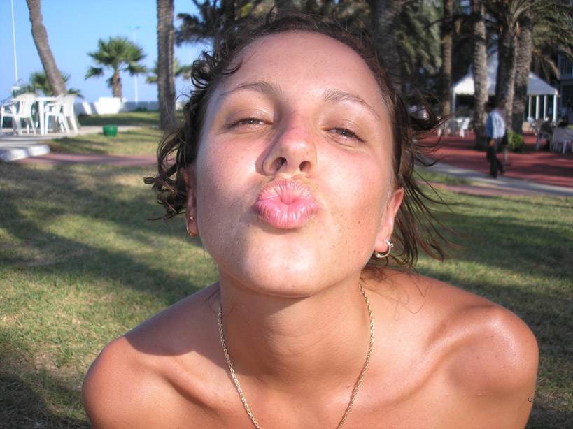 Hot Teen Topless Sunbathing: Explicit Vacation Pic