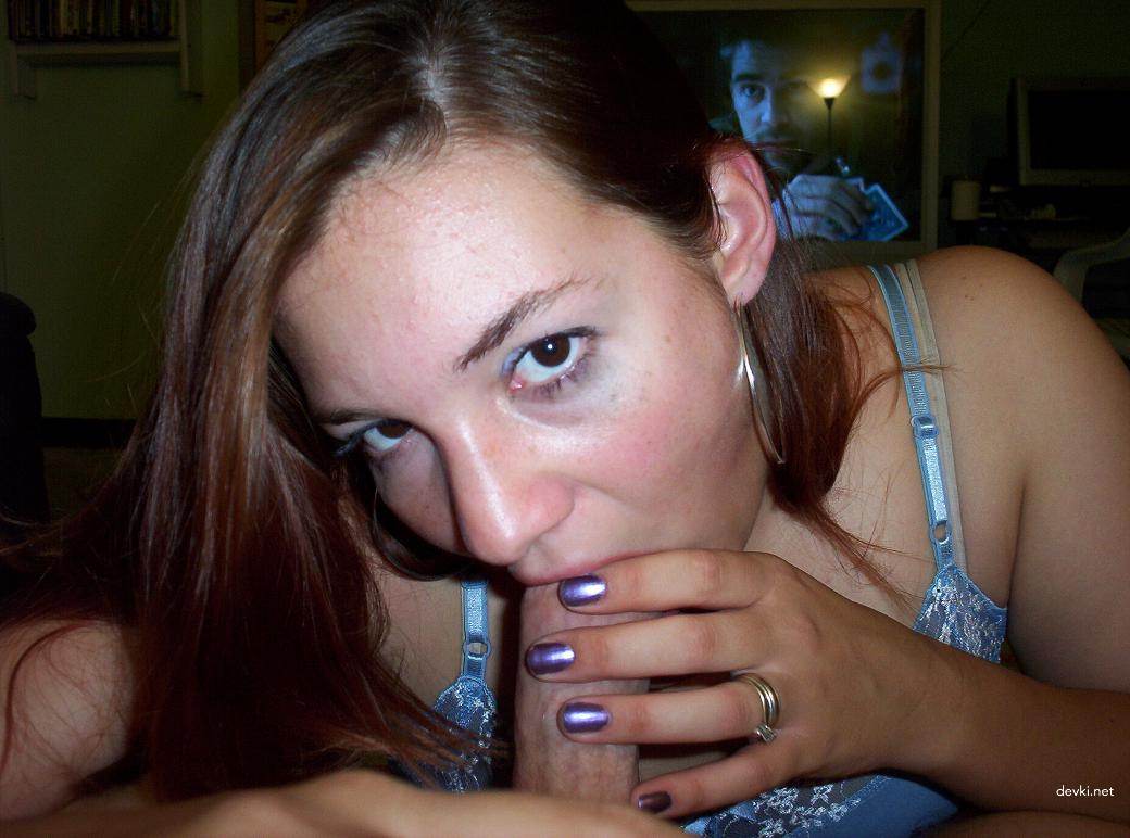 Extreme Close-Up Blowjob and Facial Cumshot Amateur Porn Pic