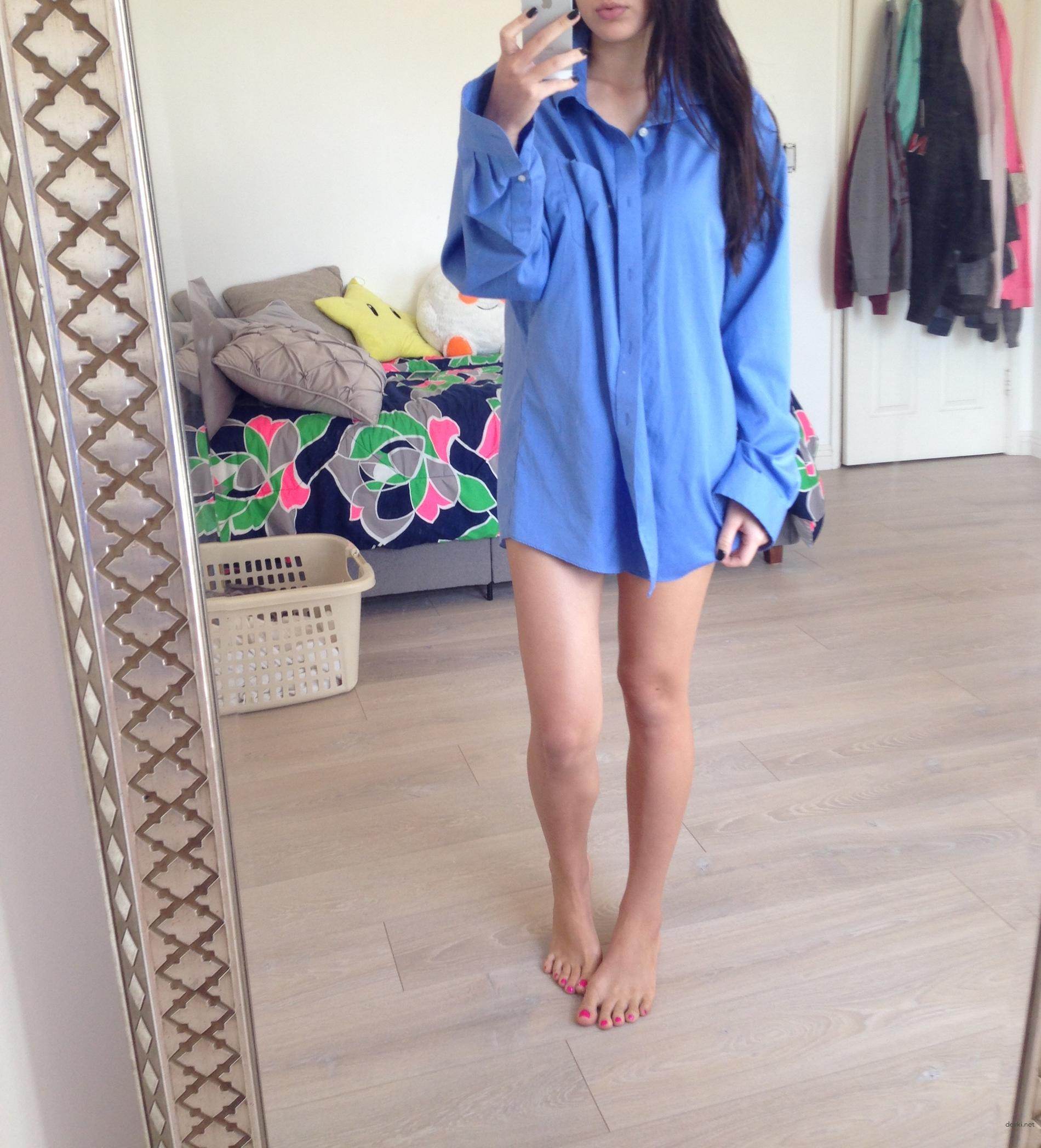 Hot Amateur Babe in Shirt and Thong: Explicit Photo Shoot