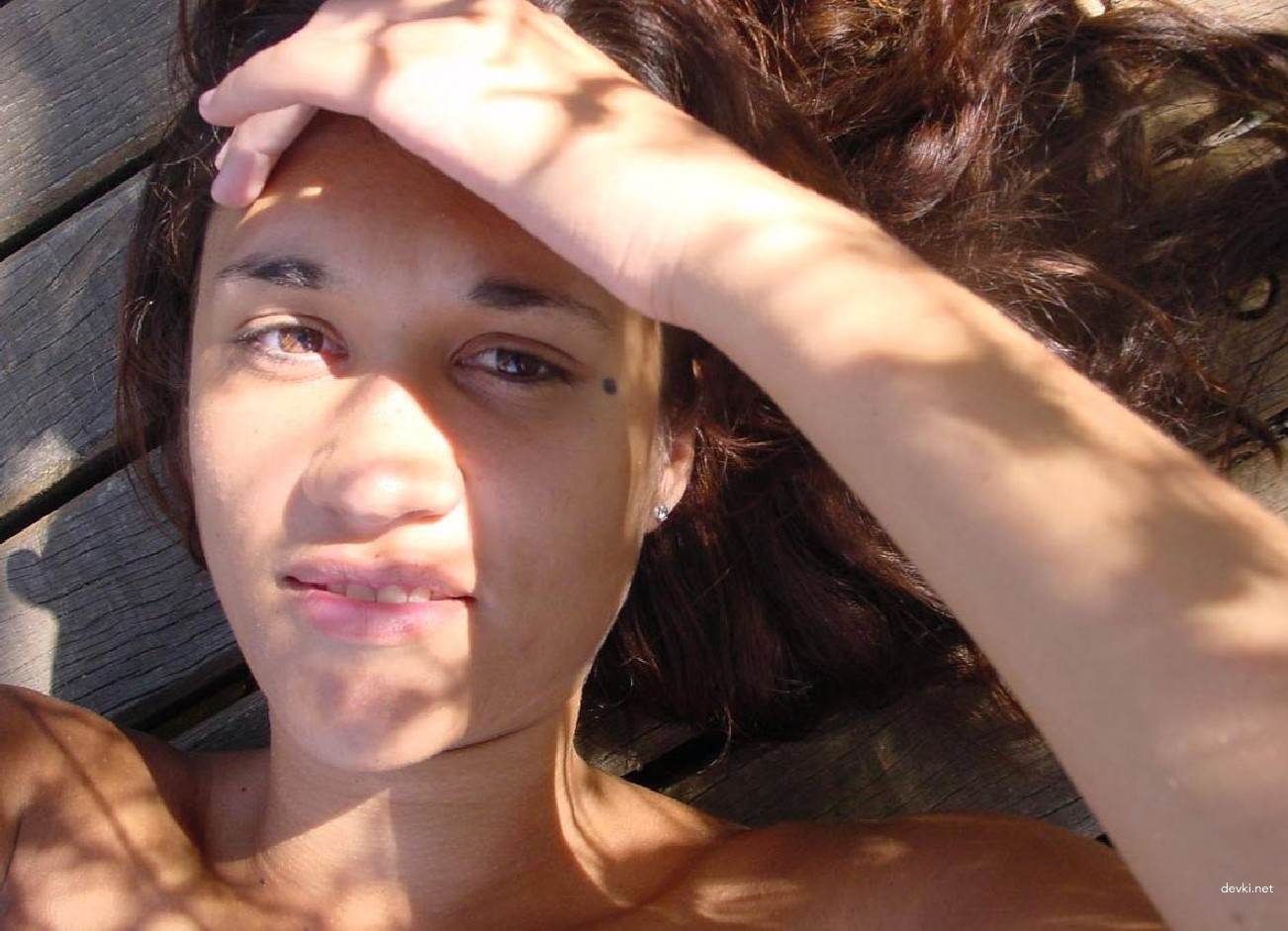 Wild Naked Girl: Explicit Amateur Nature Selfie