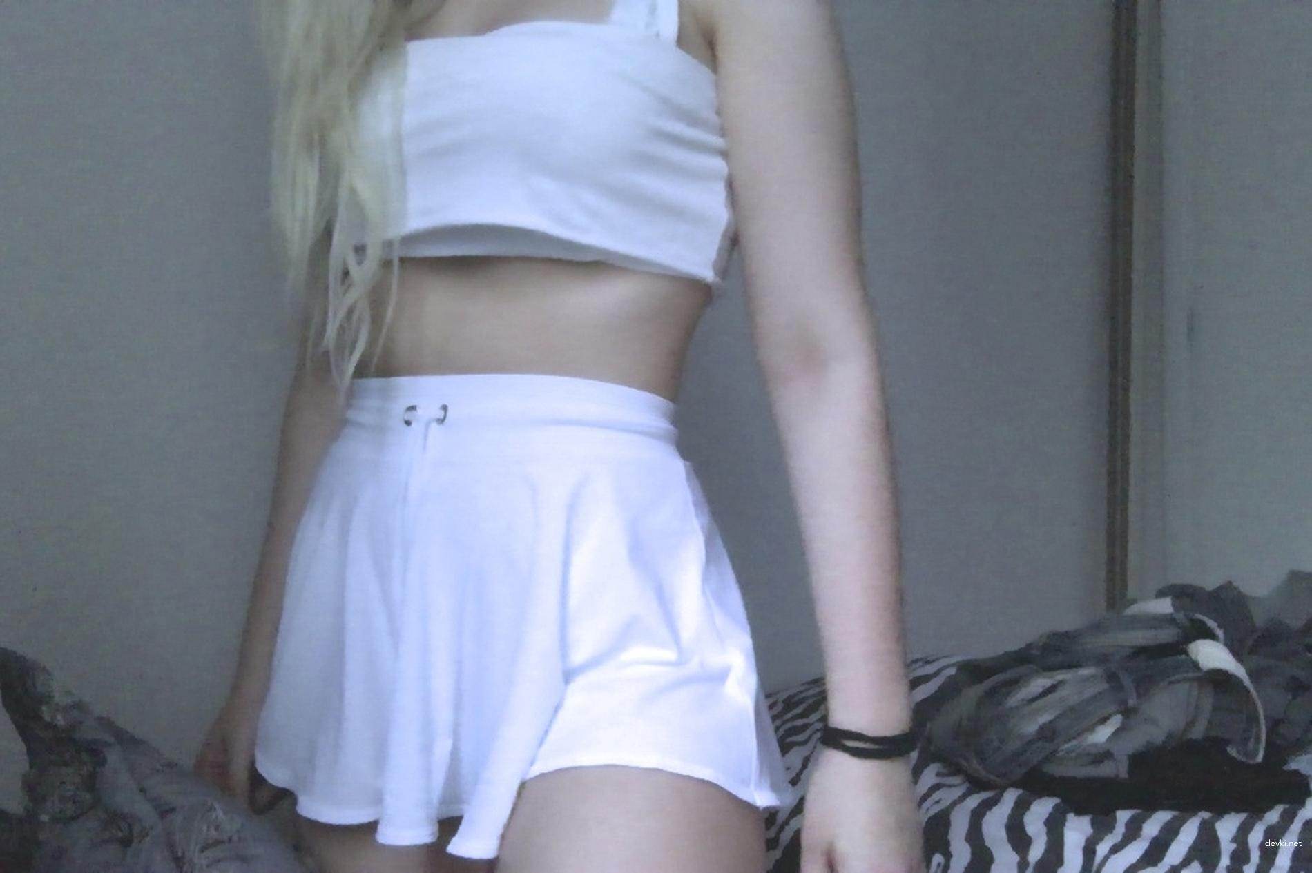 Blonde Amateur's Explicit Nude Striptease - Uncensored Panty Removal Photos