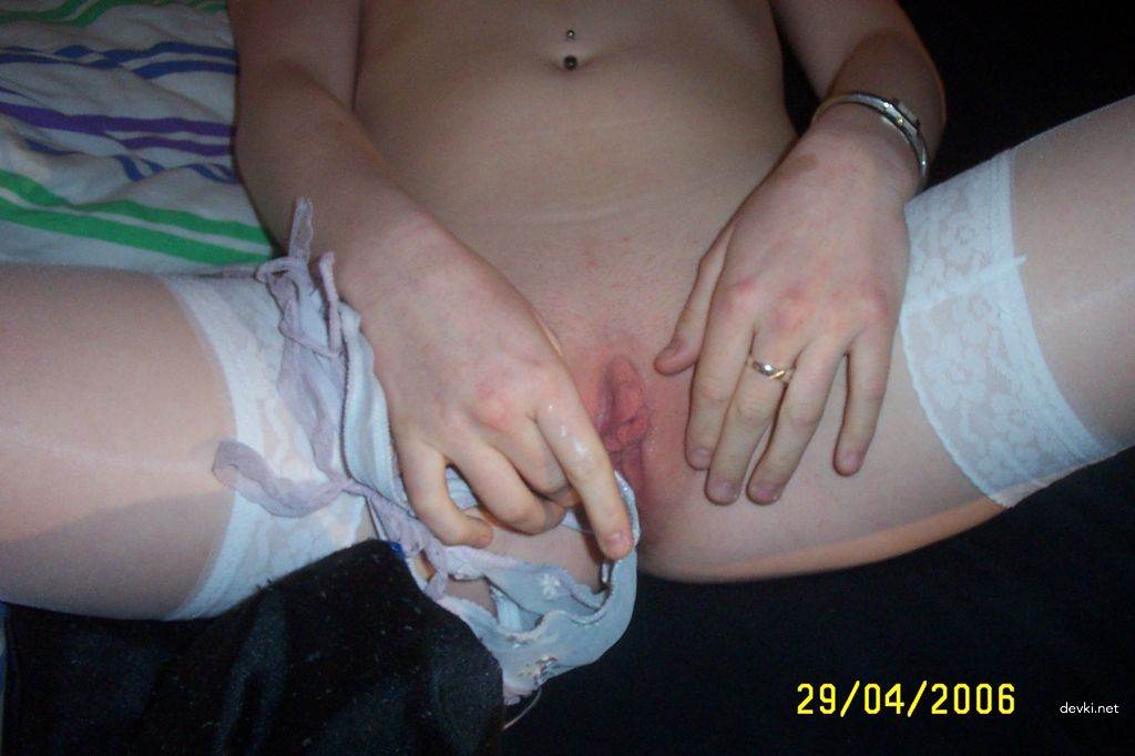 Fiery Freckled Amateur Stuffing Panties Inside Pussy: Explicit Porn Photo