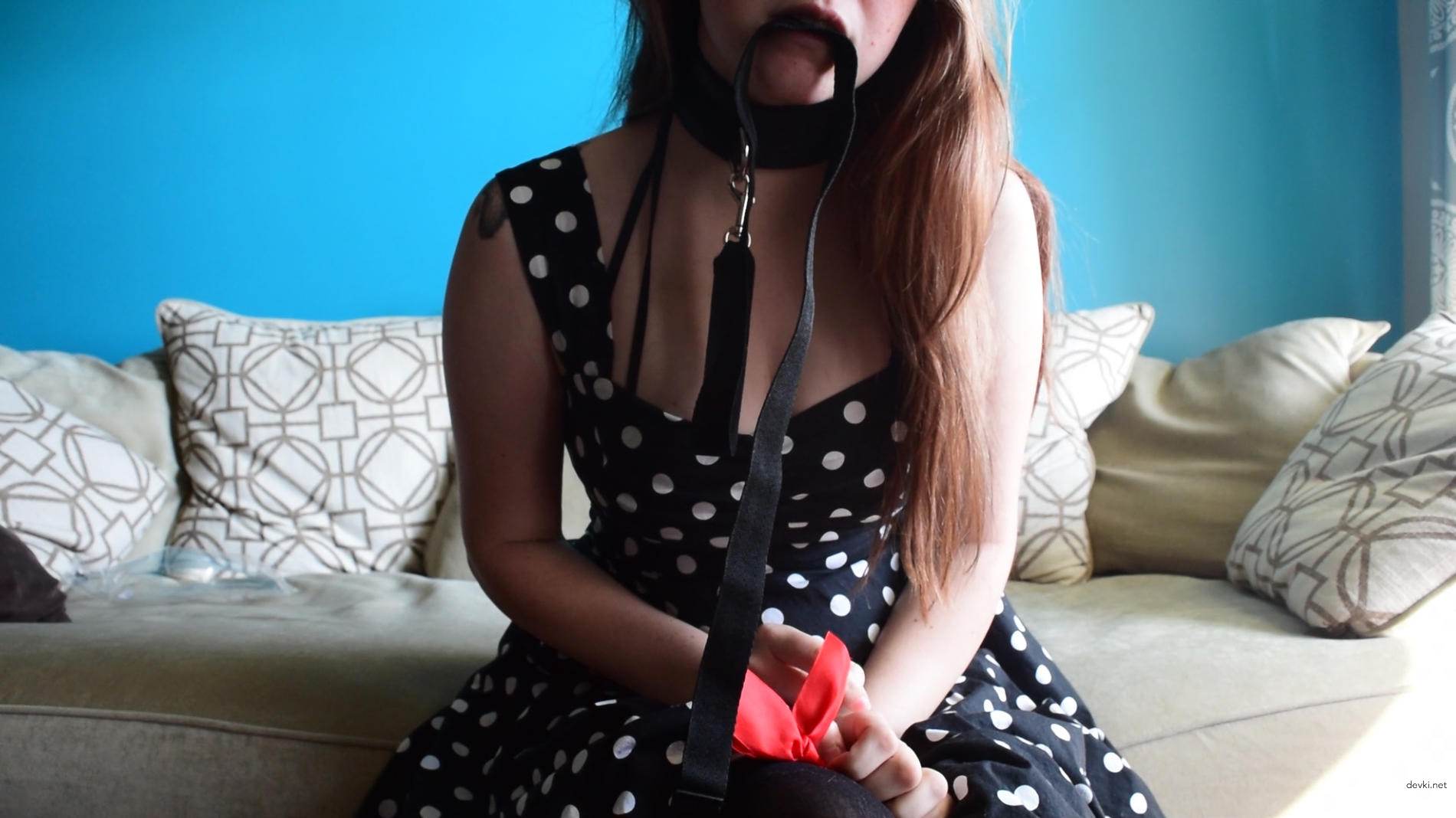 Hot Amateur Babe Leashed and Collared: Explicit Photo for Adults