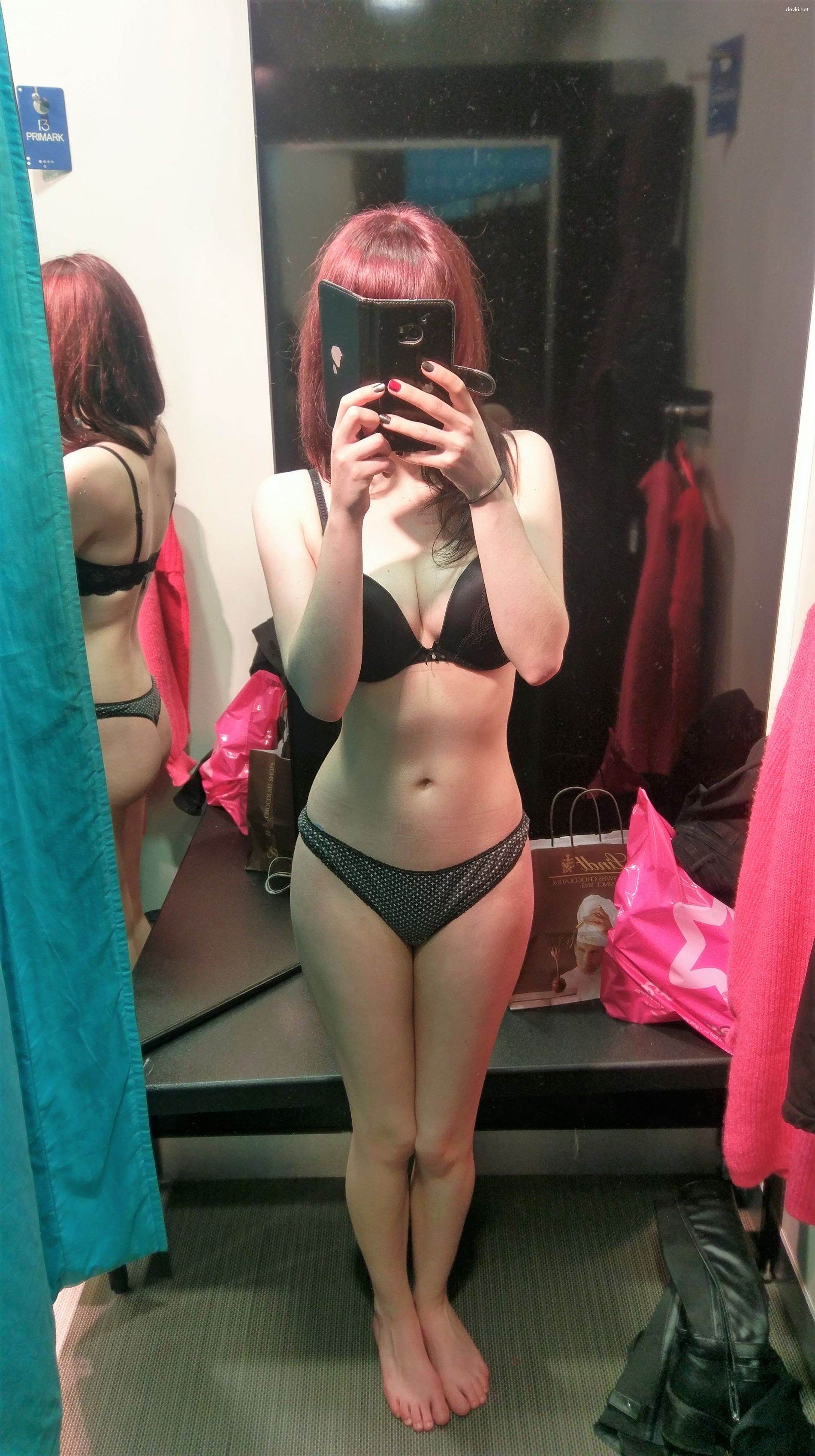 Sultry Redhead Fitting Room XXX - Hot Amateur Erotica Shot
