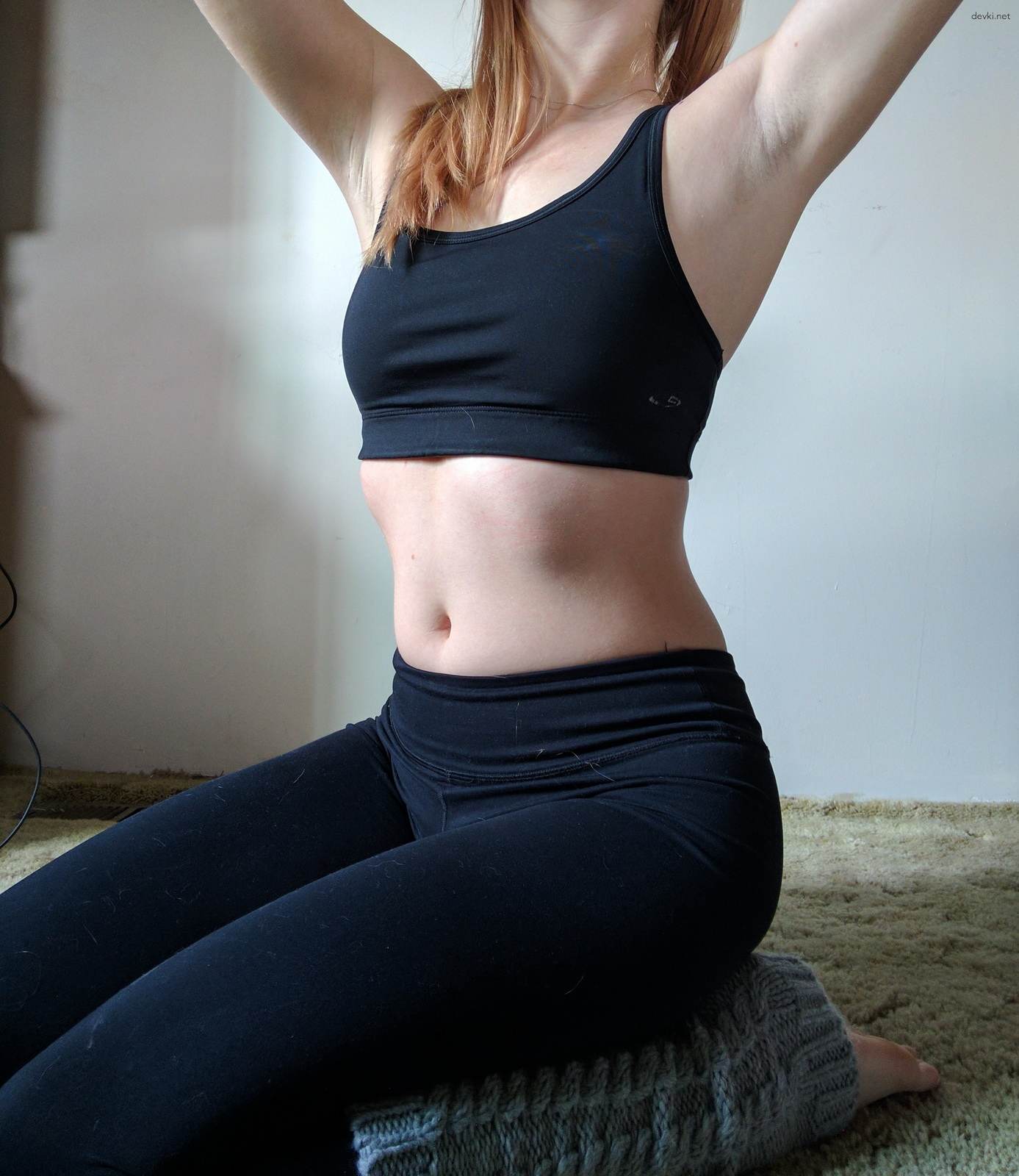 Explicit Amateur Girl Stripping on Floor - Homemade XXX Photo