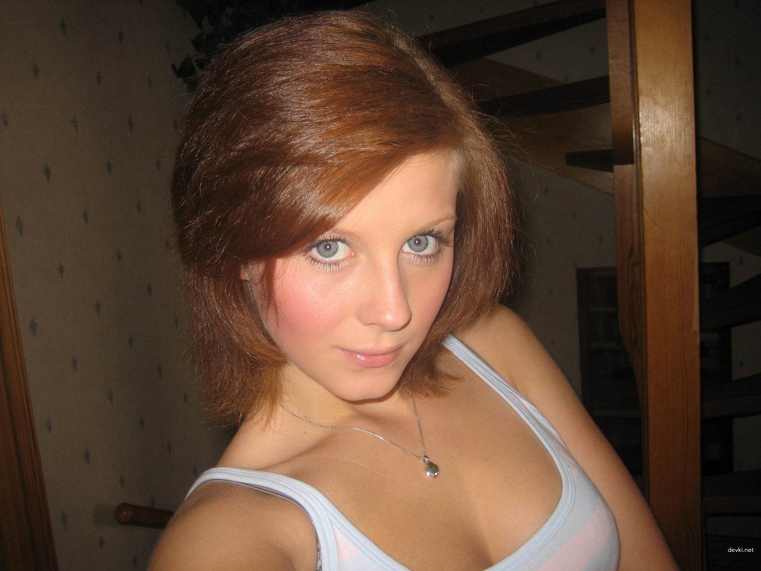 Steamy Topless Redhead Amateur Bares All - Explicit Photo