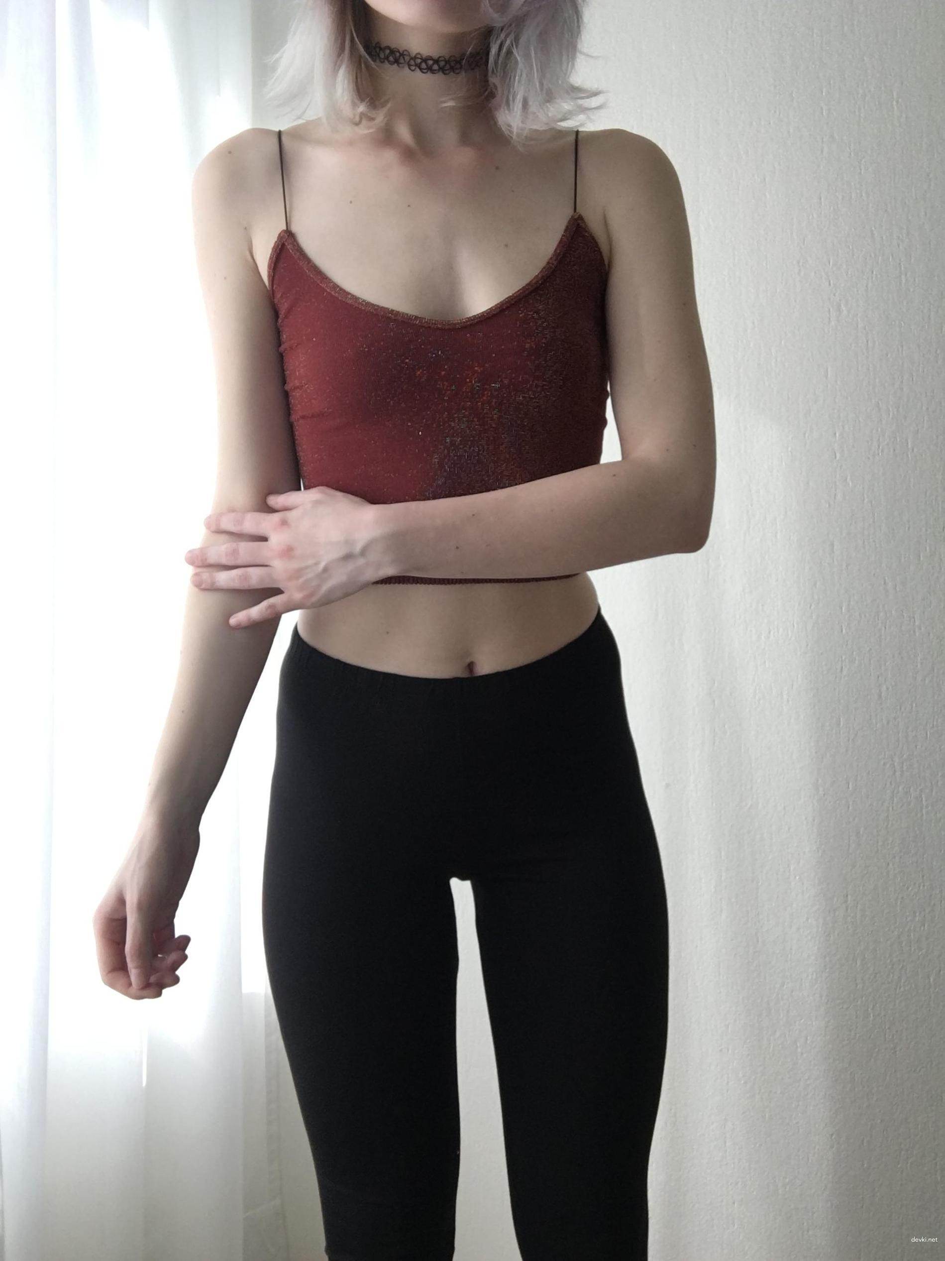 Blonde Bombshell with Flawless Breasts: Uncensored Amateur Erotic Pic
