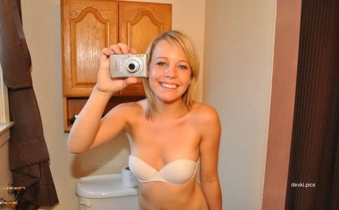 Blonde Small Tits Nude Selfie with Friend - Explicit Amateur Photo